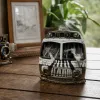 Black retro car-shaped decorative items with skull and bone elements, personalized in-car ornaments, trendy and creative accessories details Picture